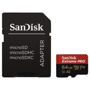 کارت حافظه میکرو اس دی Sandisk Extreme PRO 64GB 170MB/s با آدابتور